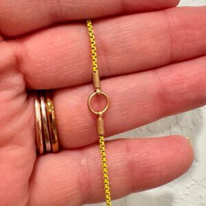 Clare V Rolo Charm Necklace Neon Yellow Enamel
